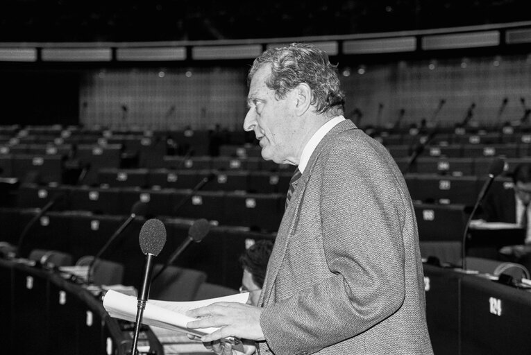 Plenary Session at the European Parliament in Brussels