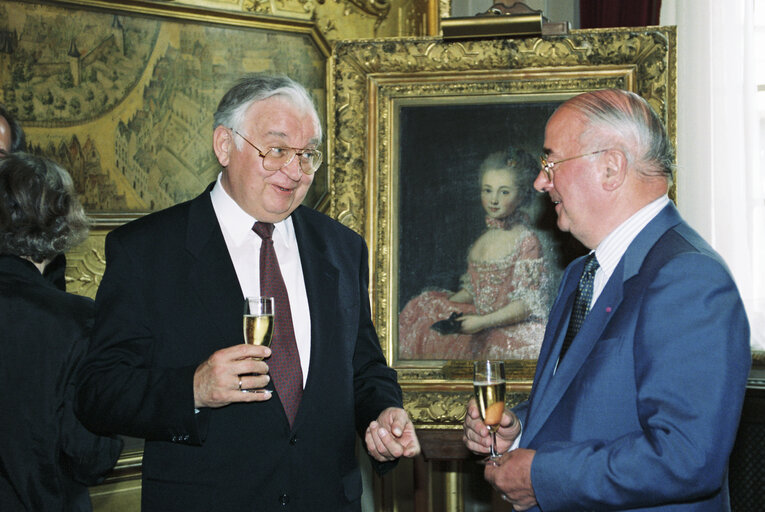 Fotografie 5: Reception, at the Egmont Palace, following the visit of the President of the EP to the Prime Minister of Belgium.