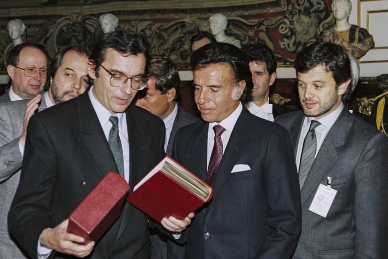 Fotografia 10: Official reception in Strasbourg. Official visit of President of Argentina at the Palais Rohan