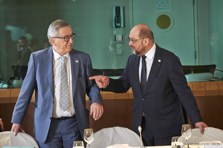 Photo 9: European Council President, EP President and EC President meet with the President of Ukraine