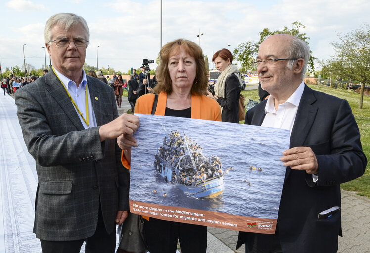 ' Migrants Lives Matter ' Demonstration in solidarity with the migrants crossing Mediterranean sea