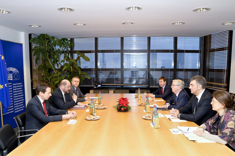 Fotografija 3: EP President meets with Pat COX - Former EP President, Andrej PLENKOVIC - MEP