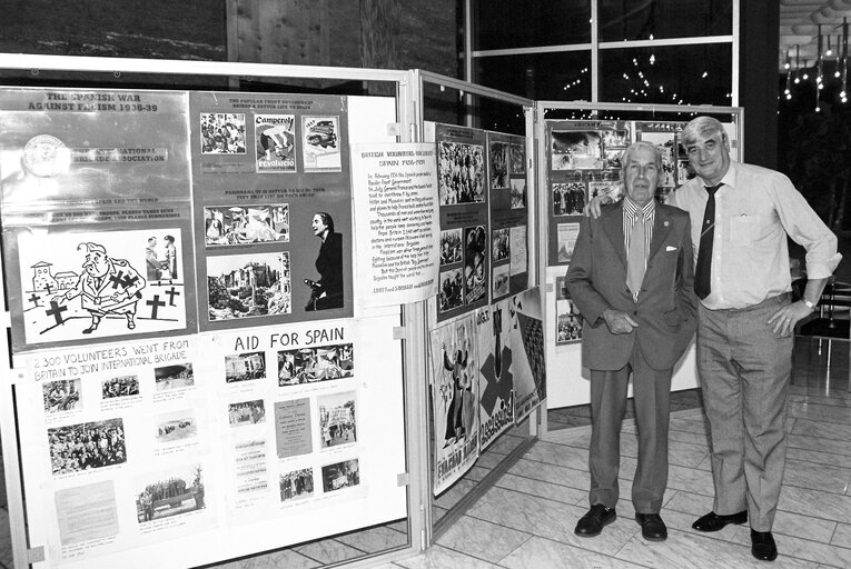 Exhibition on the British volunteers in the International Brigades during the Spanish Civil War at the EP in Strasbourg.