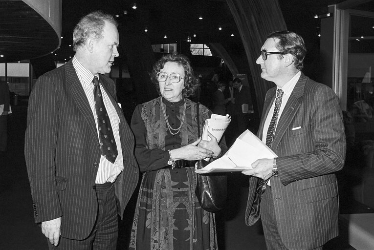 Fotografija 44: The MEP James MOORHOUSE in the European of Strasbourg in February 1984.