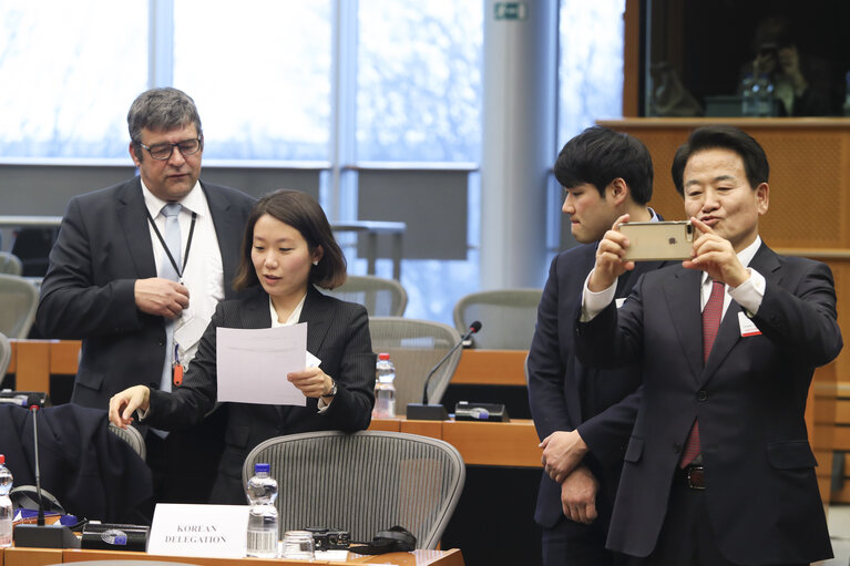 Fotogrāfija 17: Interparliamentary Meeting with a Delegation for relations with the Korean Peninsula