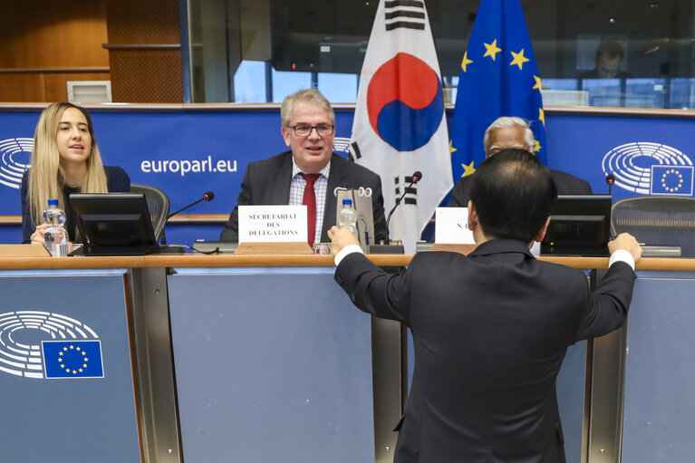 Fotogrāfija 11: Interparliamentary Meeting with a Delegation for relations with the Korean Peninsula