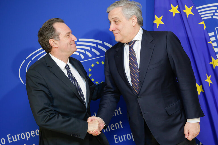 Fotografija 2: Antonio TAJANI - EP President meets with Renaud MUSELIER