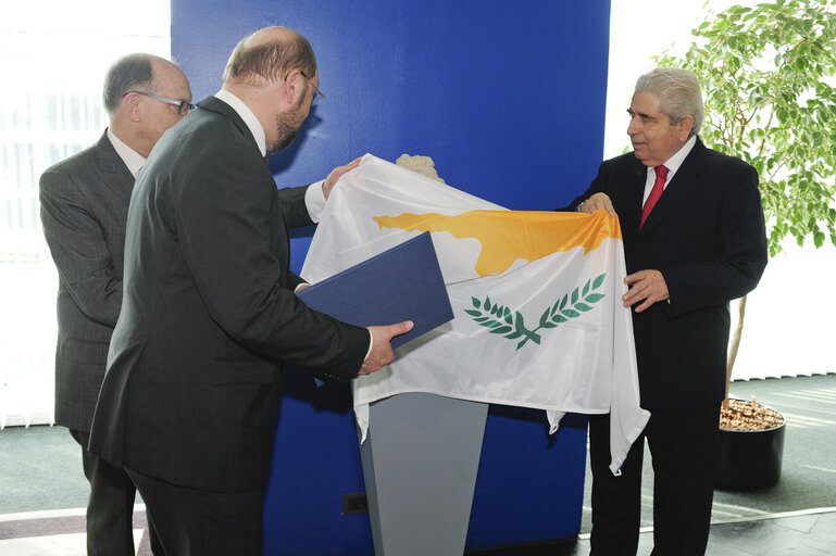 Fotografie 2: Martin SCHULZ - EP President meets with President of Cyprus in the Protocol Room