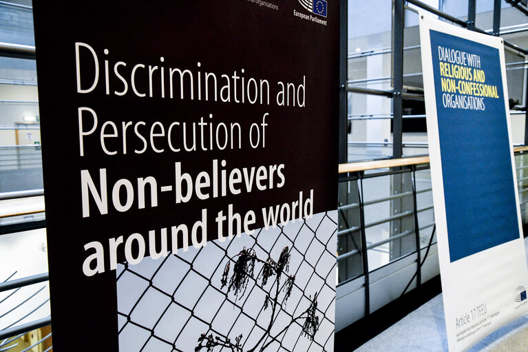 Fotografija 27: Article 17 TFEU Dialogue European Parliament dialogue seminar with non-confessional organisations ' Discrimination and Persecution of Non-Believers around the world ' #ReligiousDialogue