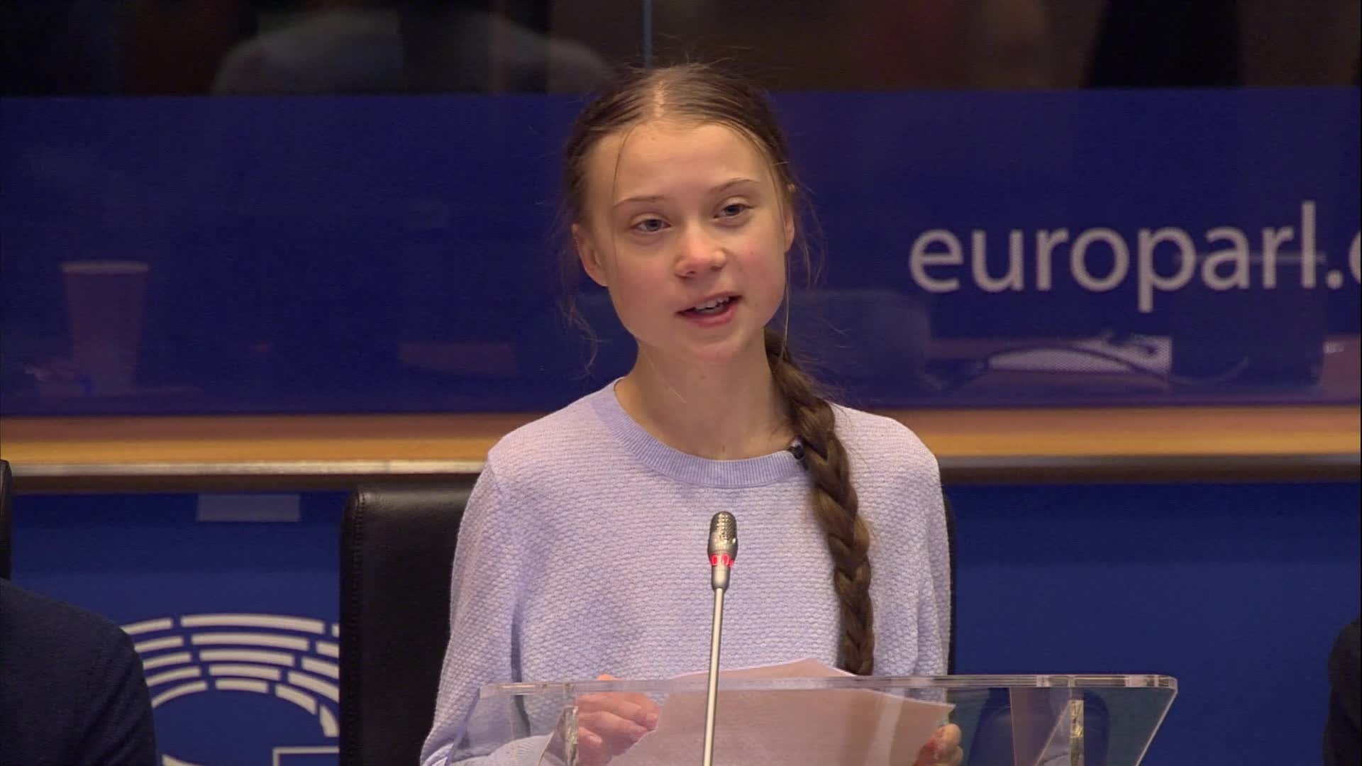 EU climate law and targets: exchange of views. Opening statement by with Greta THUNBERG, Climate activist