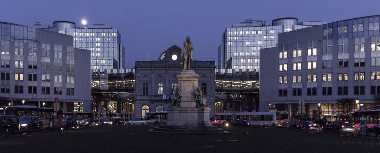 Outside view of the EP building in Brussels