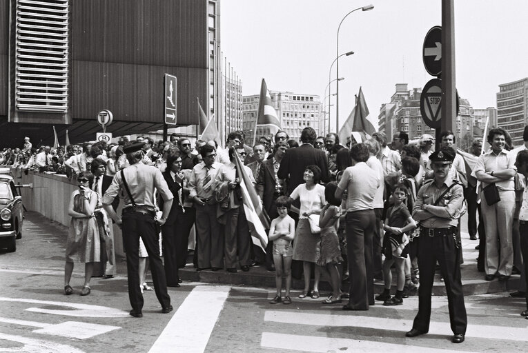 Fotografie 19: Demonstration in support of European elections outside a meeting of the European Council in Brussels