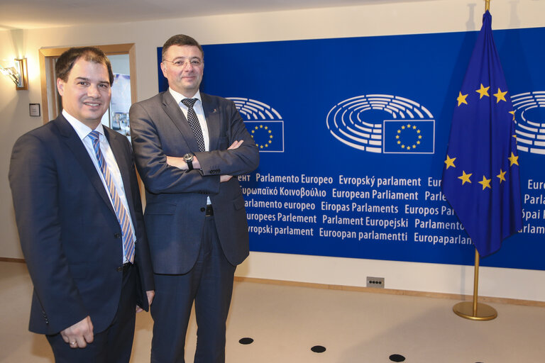 Martin SCHULZ - EP President meets with Jorg LEICHTFRIED and  Michael SCHICKHOFER, Landeshauptmann-Stellvertreter