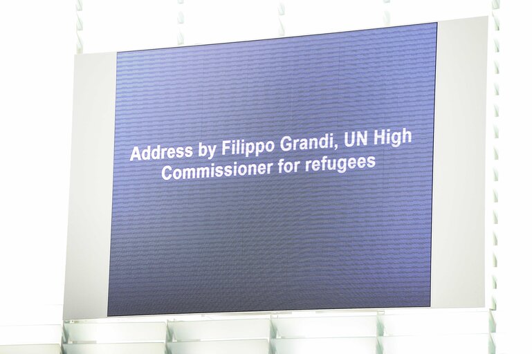 Photo 39: Plenary session week 10 2016 in Strasbourg  Address by the UNHCR