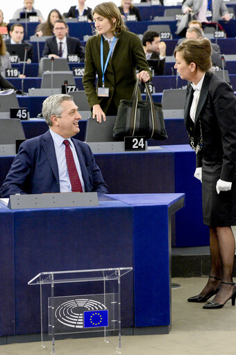 Photo 45: Plenary session week 10 2016 in Strasbourg  Address by the UNHCR