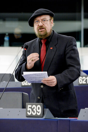 Photo 12: Plenary session week 10 2016 in Strasbourg      Address by Filippo Grandi UN High Commissioner for refugees  followed by one round of political group  speakers