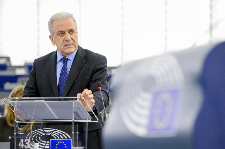 Photo 33: Plenary session week 10 2016 in Strasbourg  Address by the UNHCR