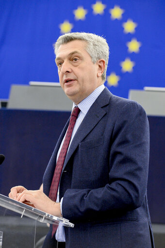 Photo 43: Plenary session week 10 2016 in Strasbourg  Address by the UNHCR