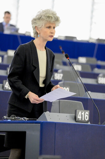 Photo 8: Plenary session week 10 2016 in Strasbourg      Address by Filippo Grandi UN High Commissioner for refugees  followed by one round of political group  speakers