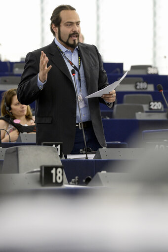 Fotografie 11: Plenary session week 28 2015 in Strasbourg - Cambodia's draft laws on NGOs and trade unions