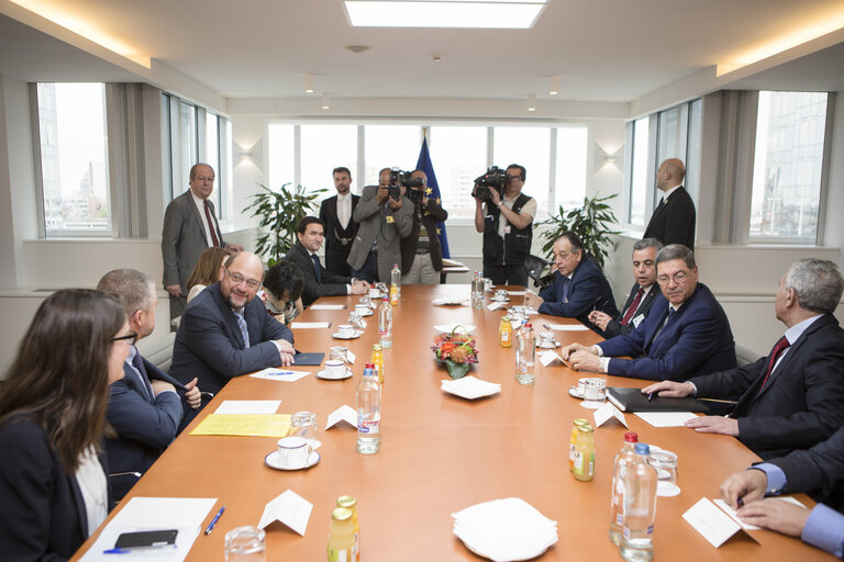 Fotografia 13: Martin SCHULZ - EP President meets with Habib ESSID, Prime Minister of Tunisia