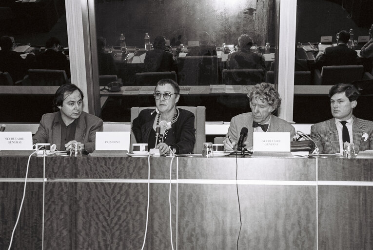 Fotogrāfija 4: GREEN Meeting with Head of the Earth Policy Institute Lester BROWN in Strasbourg