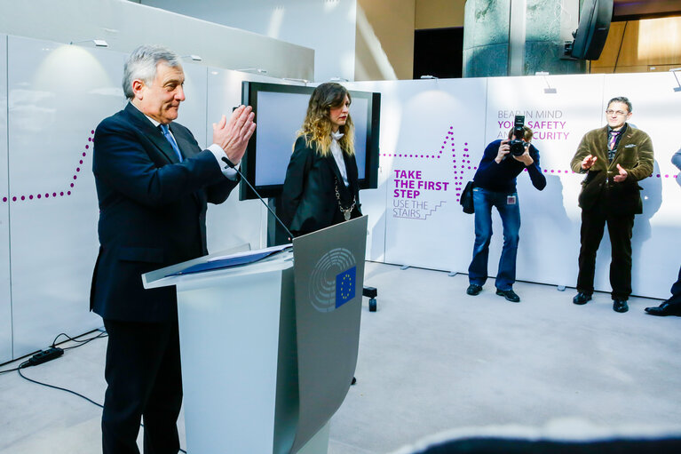 Photo 4 : Launch of the #StairsHealthCampaign in presence of EP President