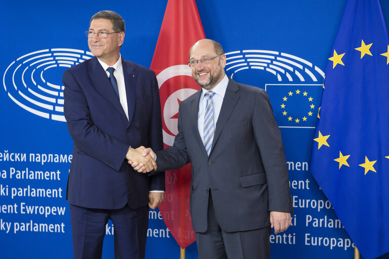 Fotografia 15: Martin SCHULZ - EP President meets with Habib ESSID, Prime Minister of Tunisia