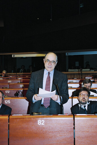 Fotografie 3: Plenary session in Strasbourg - Presentation of the annual report of the European Court of Auditors