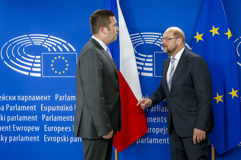 Fotogrāfija 4: EP President meets with with Jan HAMACEK - Speaker of the Chamber of Deputies of the Parliament of the Czech Republic