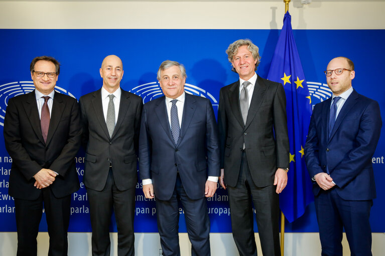 Foto 2: Antonio TAJANI - EP President meets with a delegation of the European Club Association (ECA)