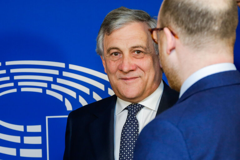 Foto 1: Antonio TAJANI - EP President meets with a delegation of the European Club Association (ECA)