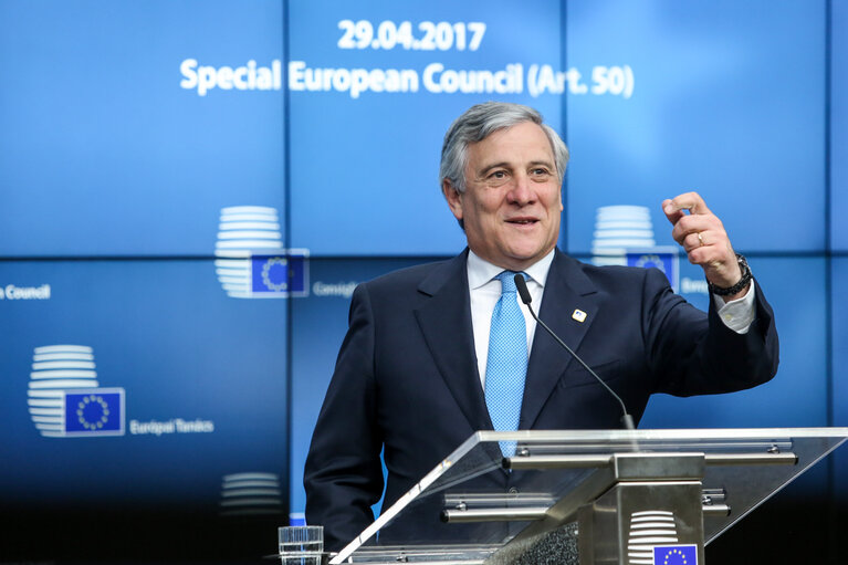 Zdjęcie 4: Special European Council meeting ( Article 50 )- Press Conference