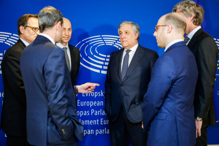 Foto 3: Antonio TAJANI - EP President meets with a delegation of the European Club Association (ECA)