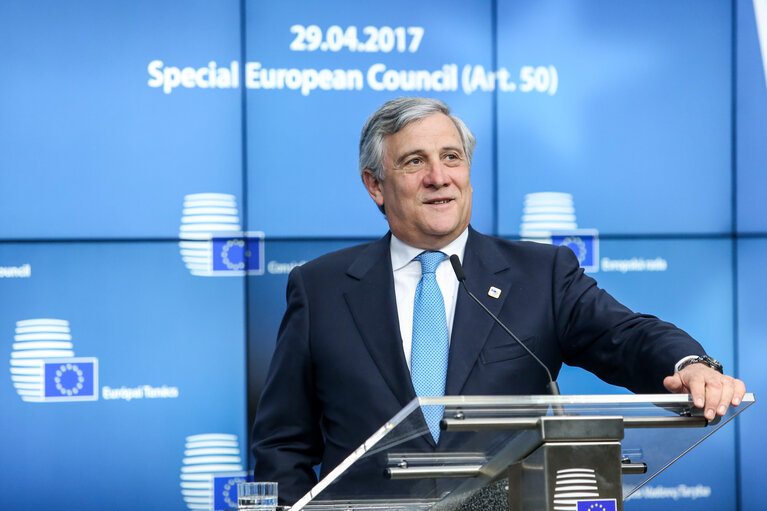 Suriet 5: Special European Council meeting ( Article 50 )- Press Conference