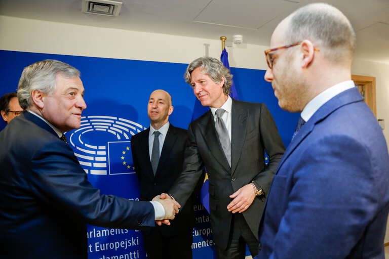 Foto 6: Antonio TAJANI - EP President meets with a delegation of the European Club Association (ECA)