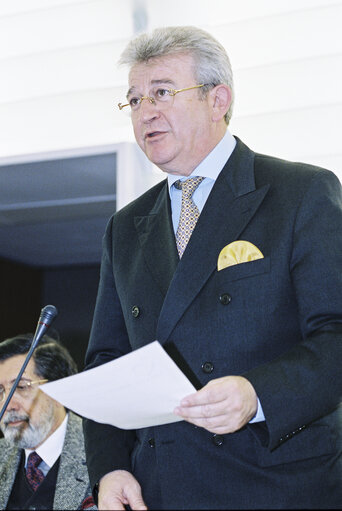 Photo 2 : MEP Christos FOLIAS at the European Parliament in Strasbourg