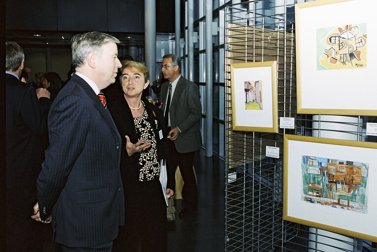 Fotografija 2: Exhibition on Moi, bleu et vous, contre la discrimination at the European Parliament in Strasbourg.