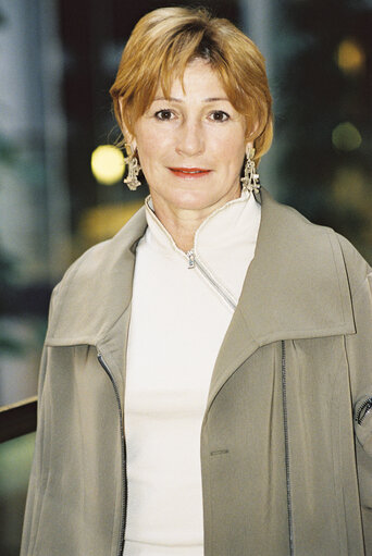 Photo 2: The MEP Christa PRETS at the European Parliament in Strasbourg