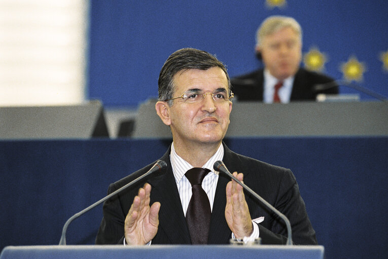 Valokuva 25: Svetozar MAROVIC, President of Serbia-Montenegro in Plenary Session in Strasbourg