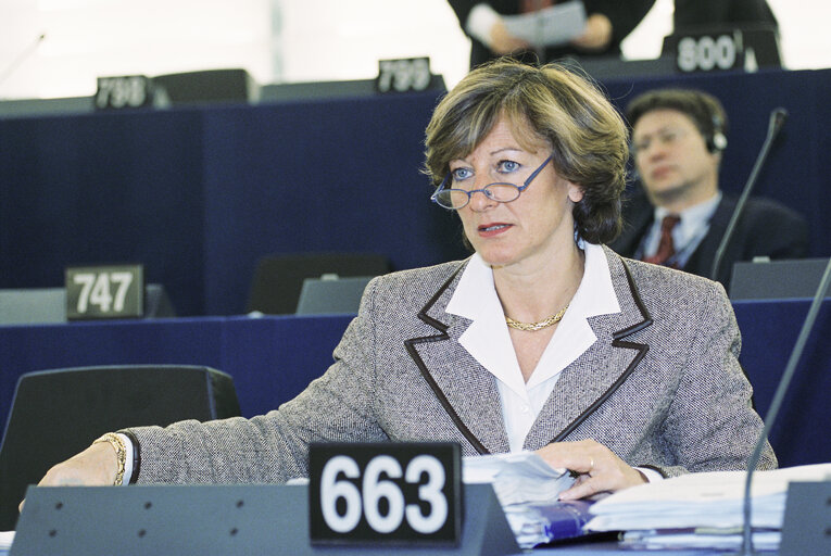 Suriet 6: MEP Jacqueline ROUSSEAUX at the European Parliament in Strasbourg