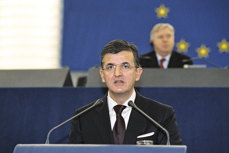 Valokuva 23: Svetozar MAROVIC, President of Serbia-Montenegro in Plenary Session in Strasbourg