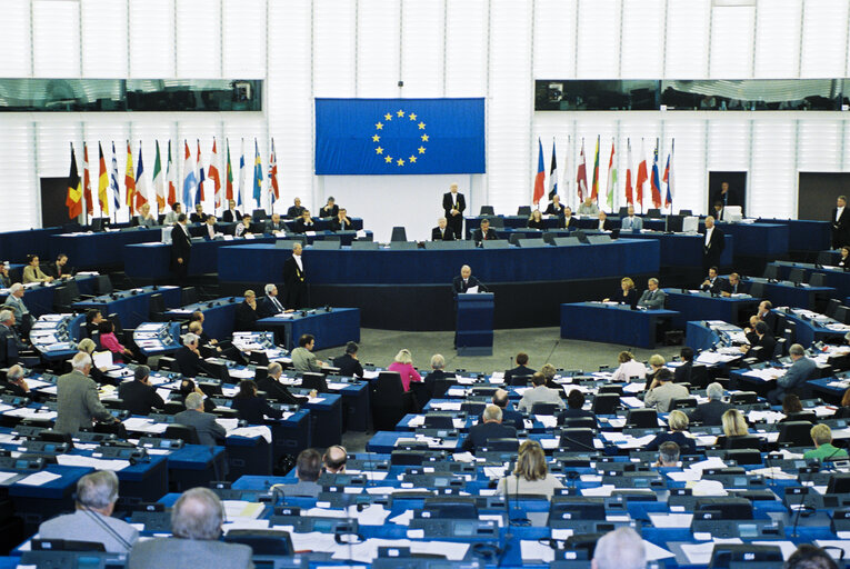 The President of Romania addresses the plenary session in Strasbourg