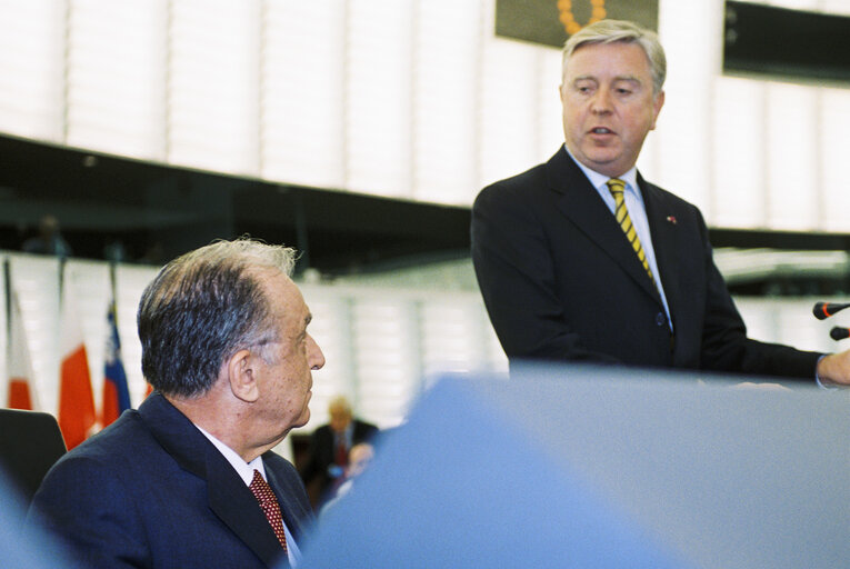 Fotogrāfija 10: The President of Romania addresses the plenary session in Strasbourg