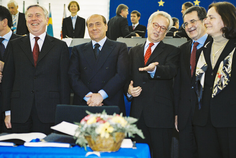 Fotografia 4: Signature of the Interinstitutional Agreement on better Law-Making at the European Parliament in Strasbourg