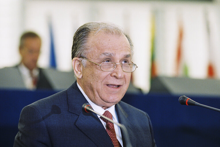 The President of Romania addresses the plenary session in Strasbourg