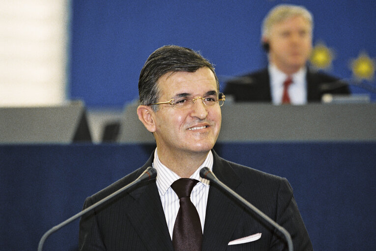 Valokuva 19: Svetozar MAROVIC, President of Serbia-Montenegro in Plenary Session in Strasbourg