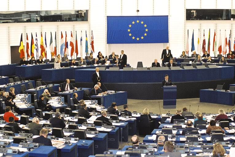 Valokuva 20: Svetozar MAROVIC, President of Serbia-Montenegro in Plenary Session in Strasbourg