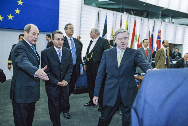 Foto 11: Plenary Session in Strasbourg with President of Colombia