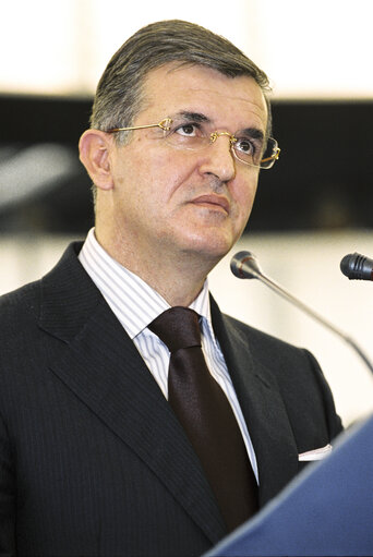 Valokuva 21: Svetozar MAROVIC, President of Serbia-Montenegro in Plenary Session in Strasbourg